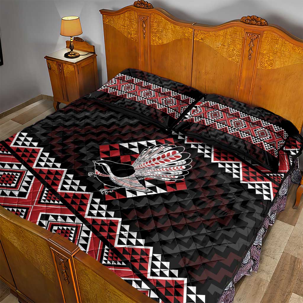 Taniko Aotearoa Quilt Bed Set Poutama Mix Piwakawaka LT7 - Polynesian Pride