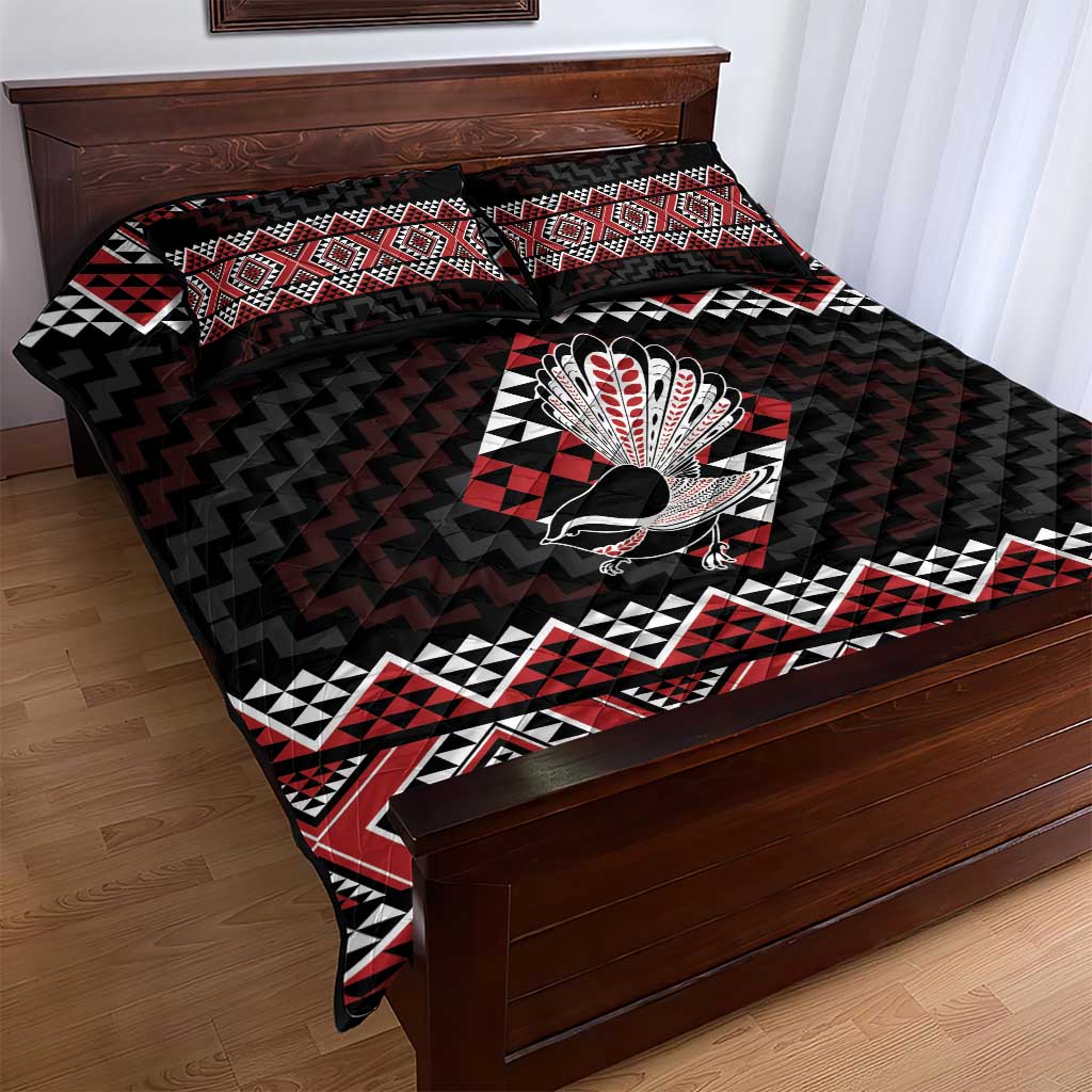 Taniko Aotearoa Quilt Bed Set Poutama Mix Piwakawaka LT7 - Polynesian Pride
