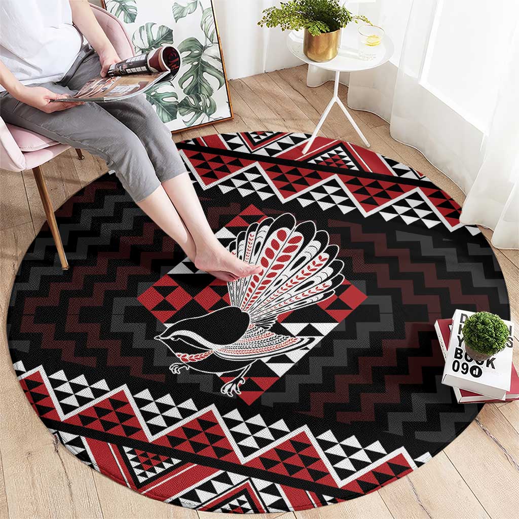 Taniko Aotearoa Round Carpet Poutama Mix Piwakawaka LT7 - Polynesian Pride