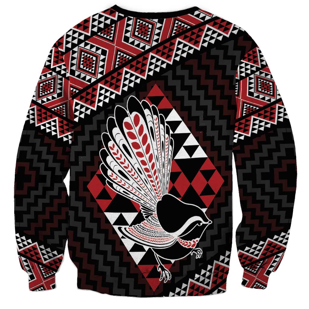 Taniko Aotearoa Sweatshirt Poutama Mix Piwakawaka LT7 - Polynesian Pride