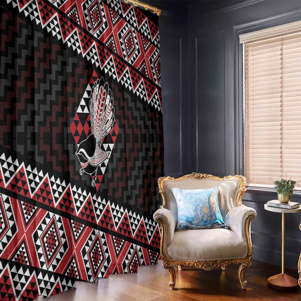 Taniko Aotearoa Window Curtain Poutama Mix Piwakawaka LT7 - Polynesian Pride