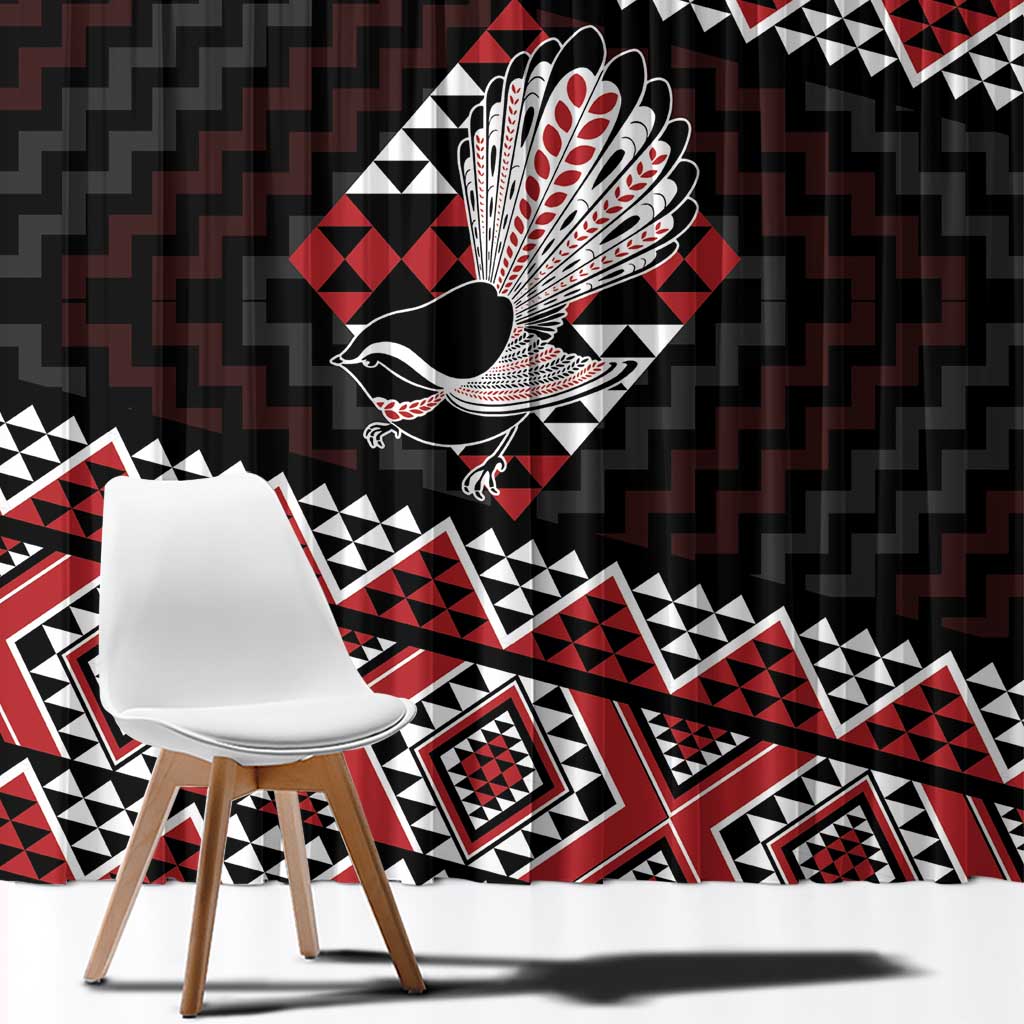 Taniko Aotearoa Window Curtain Poutama Mix Piwakawaka LT7 - Polynesian Pride
