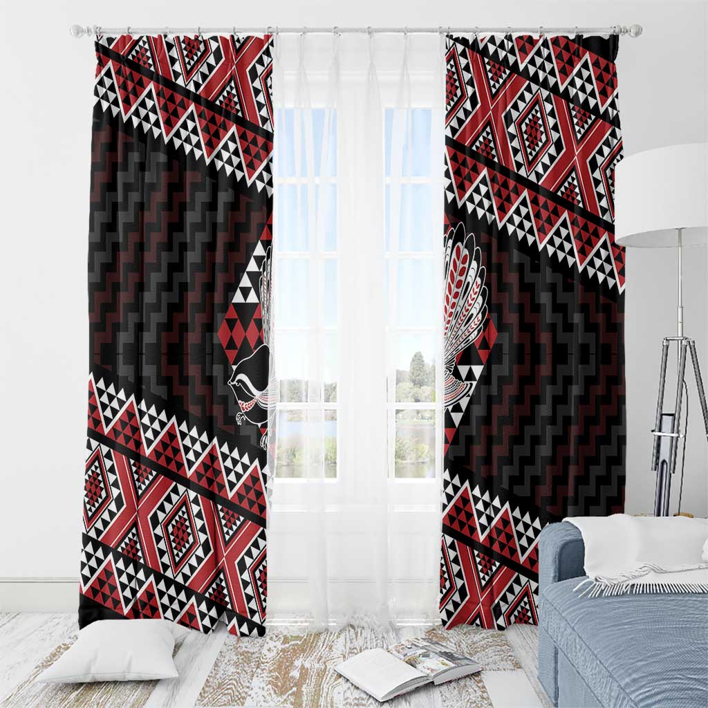 Taniko Aotearoa Window Curtain Poutama Mix Piwakawaka LT7 - Polynesian Pride