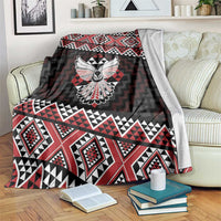 Taniko Aotearoa Blanket Poutama Mix Piwakawaka - Ver02 LT7 Red - Polynesian Pride