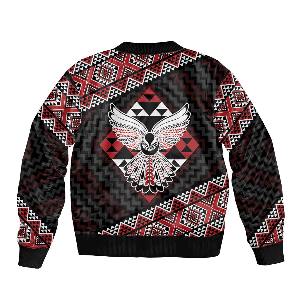 Taniko Aotearoa Bomber Jacket Poutama Mix Piwakawaka - Ver02 LT7 - Polynesian Pride
