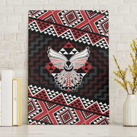 Taniko Aotearoa Canvas Wall Art Poutama Mix Piwakawaka - Ver02 LT7 Without Frame Red - Polynesian Pride