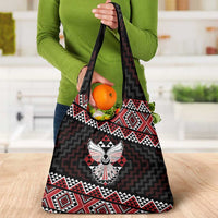 Taniko Aotearoa Grocery Bag Poutama Mix Piwakawaka - Ver02 LT7 - Polynesian Pride
