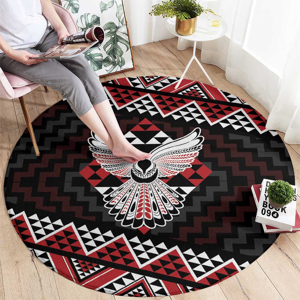 Taniko Aotearoa Round Carpet Poutama Mix Piwakawaka - Ver02 LT7 - Polynesian Pride