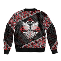 Taniko Aotearoa Sleeve Zip Bomber Jacket Poutama Mix Piwakawaka - Ver02 LT7 - Polynesian Pride