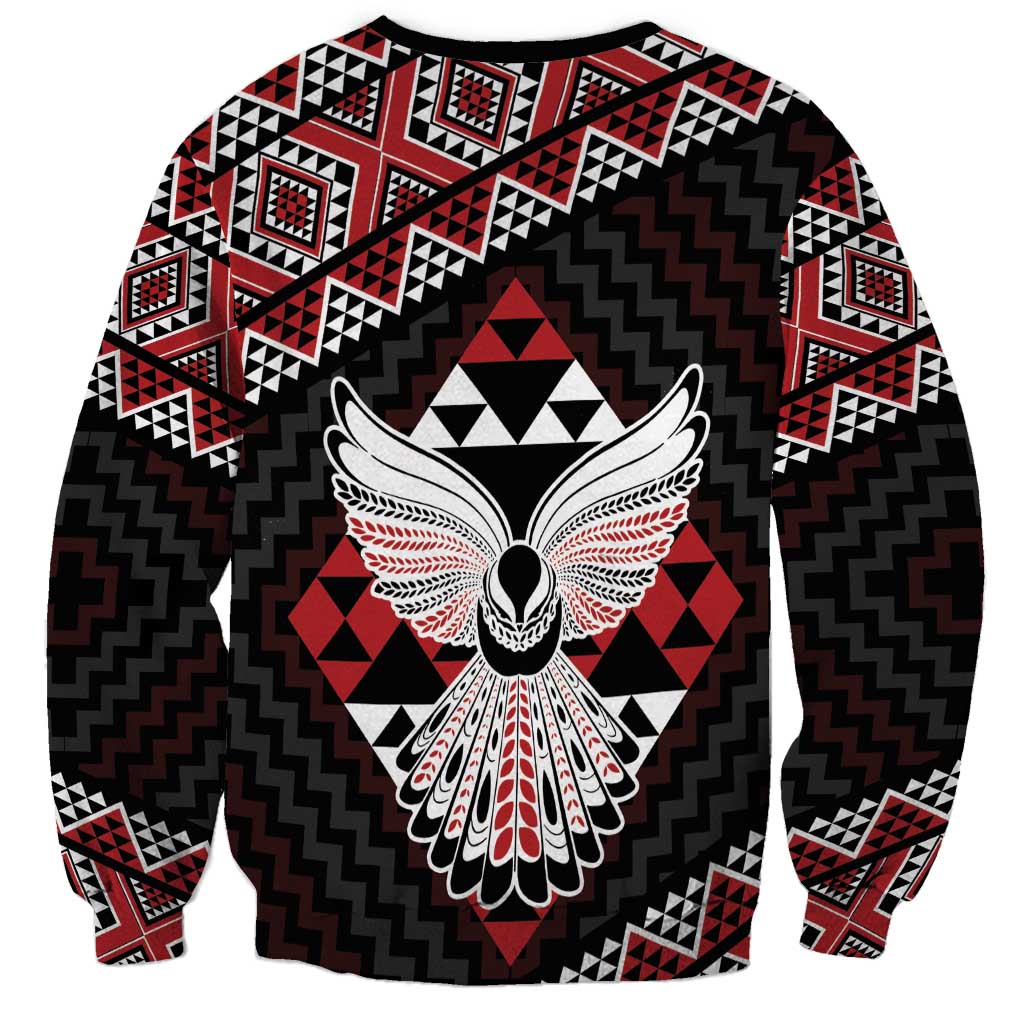 Taniko Aotearoa Sweatshirt Poutama Mix Piwakawaka - Ver02 LT7 - Polynesian Pride