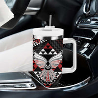 Taniko Aotearoa Tumbler With Handle Poutama Mix Piwakawaka - Ver02 LT7 - Polynesian Pride