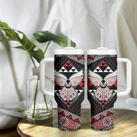 Taniko Aotearoa Tumbler With Handle Poutama Mix Piwakawaka - Ver02 LT7 - Polynesian Pride