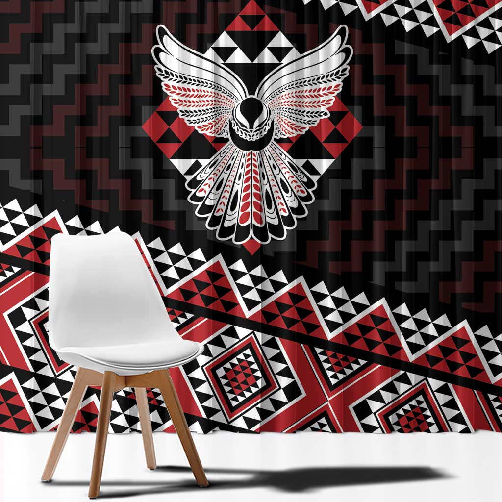 Taniko Aotearoa Window Curtain Poutama Mix Piwakawaka - Ver02 LT7 - Polynesian Pride
