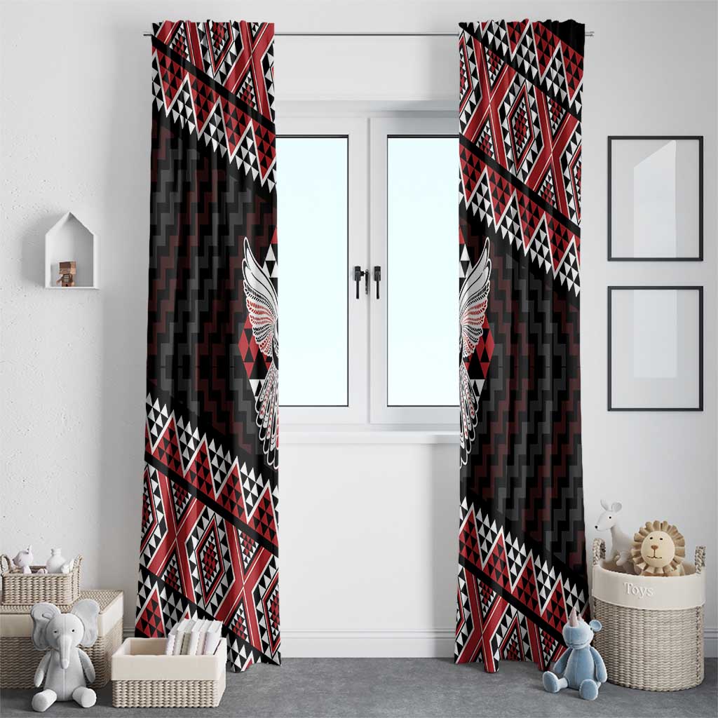 Taniko Aotearoa Window Curtain Poutama Mix Piwakawaka - Ver02 LT7 - Polynesian Pride