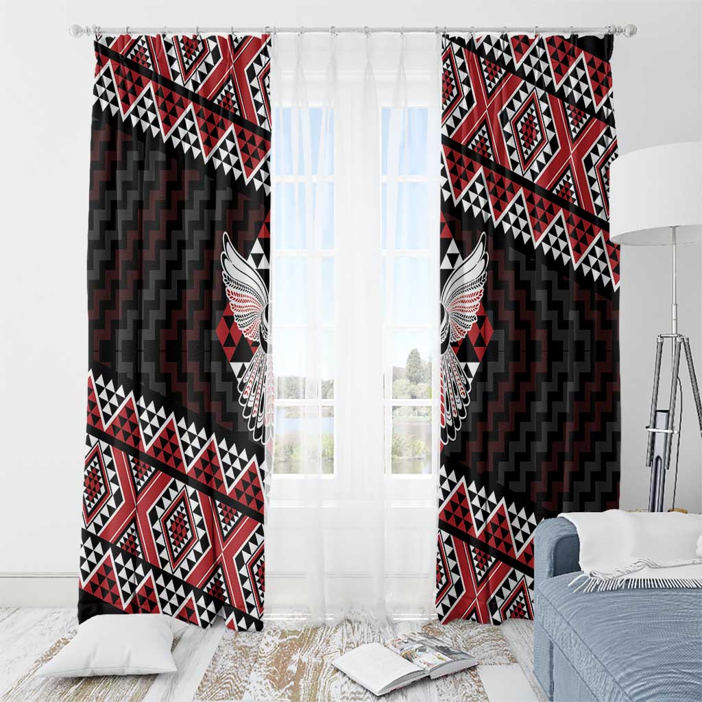 Taniko Aotearoa Window Curtain Poutama Mix Piwakawaka - Ver02 LT7 - Polynesian Pride