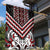 Maori Tukutuku Taniko Motifs Garden Flag Red Poutama Mix Kowhaiwhai