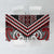 Maori Tukutuku Taniko Motifs Tablecloth Red Poutama Mix Kowhaiwhai