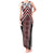 Maori Tukutuku Taniko Motifs Tank Maxi Dress Red Poutama Mix Kowhaiwhai