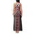 Maori Tukutuku Taniko Motifs Tank Maxi Dress Red Poutama Mix Kowhaiwhai