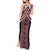 Maori Tukutuku Taniko Motifs Tank Maxi Dress Red Poutama Mix Kowhaiwhai