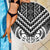 Maori Tukutuku Taniko Motifs Beach Blanket Black Poutama Mix Kowhaiwhai