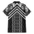 Maori Tukutuku Taniko Motifs Family Matching Long Sleeve Bodycon Dress and Hawaiian Shirt Black Poutama Mix Kowhaiwhai