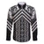 Maori Tukutuku Taniko Motifs Family Matching Short Sleeve Bodycon Dress and Hawaiian Shirt Black Poutama Mix Kowhaiwhai