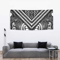 Maori Tukutuku Taniko Motifs Tapestry Black Poutama Mix Kowhaiwhai LT7 - Polynesian Pride
