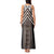 Maori Tukutuku Taniko Motifs Tank Maxi Dress Brown Poutama Mix Kowhaiwhai