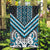 Maori Tukutuku Taniko Motifs Garden Flag Turquoise Poutama Mix Kowhaiwhai