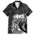 Polynesian Women's Day Family Matching Off Shoulder Maxi Dress and Hawaiian Shirt Plumeria Passion - Black LT7 Dad's Shirt - Short Sleeve Black - Polynesian Pride