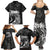 Polynesian Women's Day Family Matching Summer Maxi Dress and Hawaiian Shirt Plumeria Passion - Black LT7 - Polynesian Pride