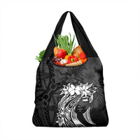 Polynesian Women's Day Grocery Bag Plumeria Passion - Black LT7 1-pack One Size Black - Polynesian Pride