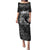 Polynesian Women's Day Puletasi Plumeria Passion - Black LT7 Long Dress Black - Polynesian Pride