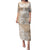 Polynesian Women's Day Puletasi Plumeria Passion - Beige LT7 Long Dress Beige - Polynesian Pride