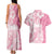 Polynesian Women's Day Couples Matching Tank Maxi Dress and Hawaiian Shirt Plumeria Passion - Pink LT7 - Polynesian Pride