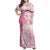 Polynesian Women's Day Family Matching Off Shoulder Maxi Dress and Hawaiian Shirt Plumeria Passion - Pink LT7 Mom's Dress Pink - Polynesian Pride