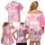 Polynesian Women's Day Family Matching Off Shoulder Short Dress and Hawaiian Shirt Plumeria Passion - Pink LT7 - Polynesian Pride