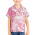 Polynesian Women's Day Family Matching Off Shoulder Short Dress and Hawaiian Shirt Plumeria Passion - Pink LT7 Son's Shirt Pink - Polynesian Pride