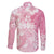 Polynesian Women's Day Family Matching Puletasi and Hawaiian Shirt Plumeria Passion - Pink LT7 - Polynesian Pride