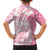 Polynesian Women's Day Family Matching Short Sleeve Bodycon Dress and Hawaiian Shirt Plumeria Passion - Pink LT7 - Polynesian Pride