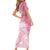 Polynesian Women's Day Family Matching Short Sleeve Bodycon Dress and Hawaiian Shirt Plumeria Passion - Pink LT7 - Polynesian Pride