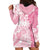 Polynesian Women's Day Hoodie Dress Plumeria Passion - Pink LT7 - Polynesian Pride