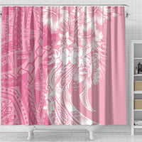 Polynesian Women's Day Shower Curtain Plumeria Passion - Pink LT7 - Polynesian Pride