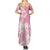 Polynesian Women's Day Summer Maxi Dress Plumeria Passion - Pink LT7 - Polynesian Pride