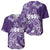 Polynesian Women's Day Baseball Jersey Plumeria Passion - Purple LT7 - Polynesian Pride