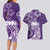 Polynesian Women's Day Couples Matching Long Sleeve Bodycon Dress and Hawaiian Shirt Plumeria Passion - Purple LT7 - Polynesian Pride