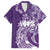 Polynesian Women's Day Family Matching Off Shoulder Maxi Dress and Hawaiian Shirt Plumeria Passion - Purple LT7 Dad's Shirt - Short Sleeve Purple - Polynesian Pride