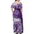 Polynesian Women's Day Family Matching Off Shoulder Maxi Dress and Hawaiian Shirt Plumeria Passion - Purple LT7 - Polynesian Pride