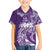 Polynesian Women's Day Family Matching Off Shoulder Short Dress and Hawaiian Shirt Plumeria Passion - Purple LT7 Son's Shirt Purple - Polynesian Pride